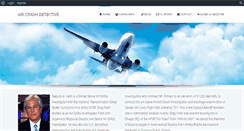 Desktop Screenshot of aircrashdetective.com